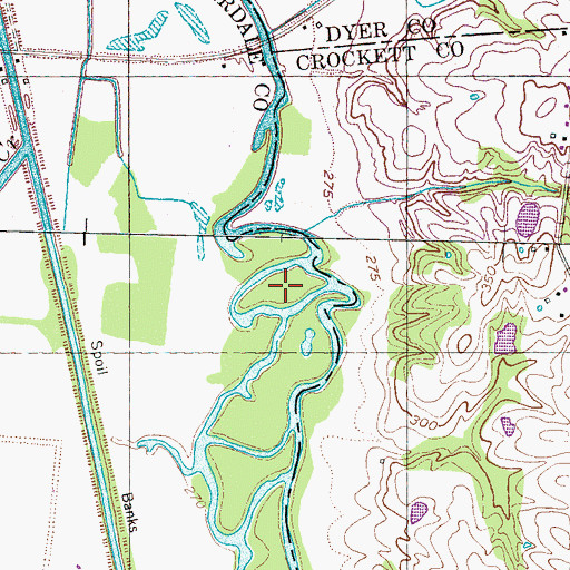 Topographic Map of Island Number Six, TN