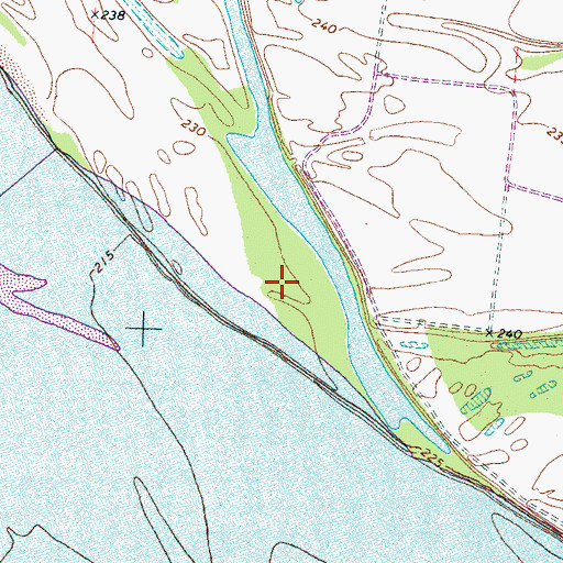 Topographic Map of Plum Point Bar, TN
