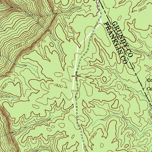Topographic Map of Caldwell Ridge, TN