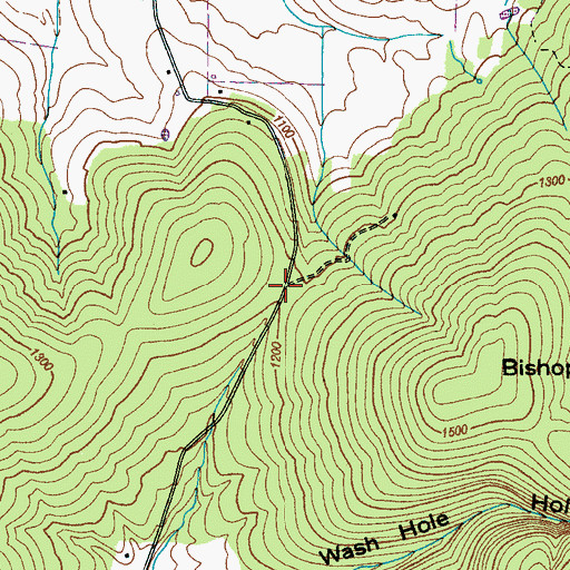 Topographic Map of Buncombe Gap, TN