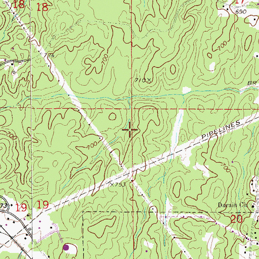 Topographic Map of Nolen Dam, AL