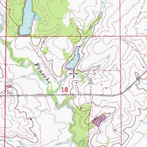 Topographic Map of Jim Henderson Lake, AL