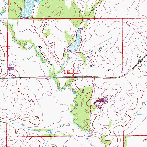 Topographic Map of Jim Henderson Dam, AL