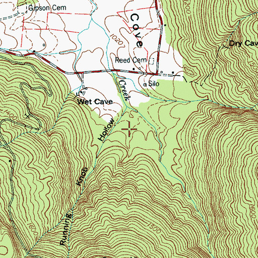 Topographic Map of Walker Spring, TN