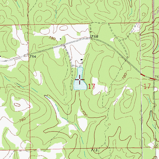 Topographic Map of Thompson Lake, AL