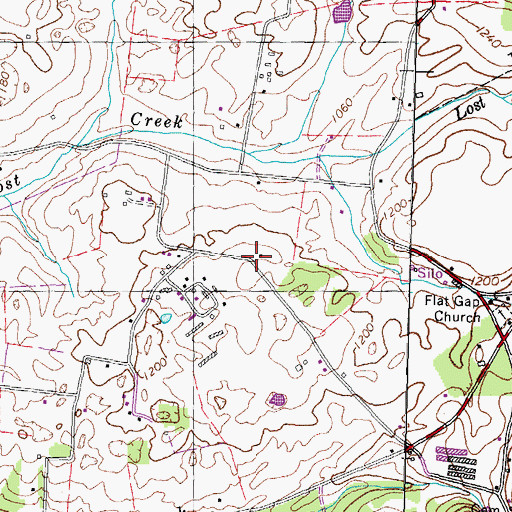 Topographic Map of Alena (historical), TN