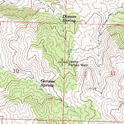 Topographic Map of Upper Parson Well, AZ