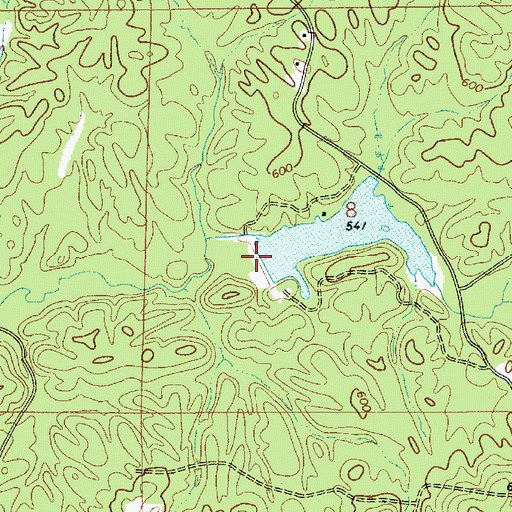 Topographic Map of Brantley Lake Dam, AL