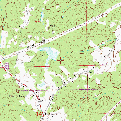 Topographic Map of Miller Dam, AL
