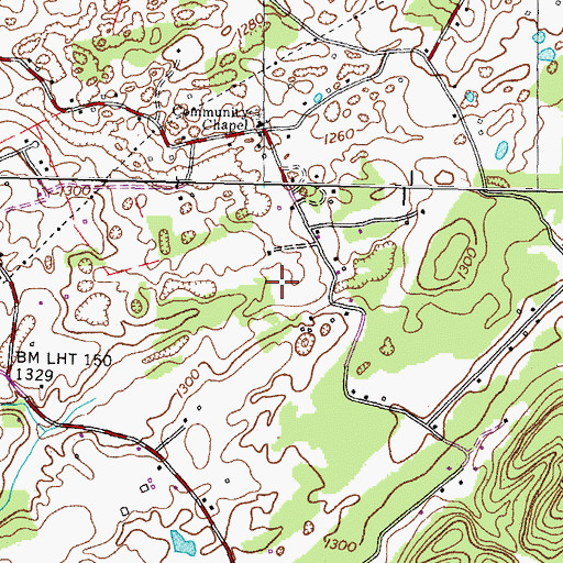 Topographic Map of Gum Pond (historical), TN