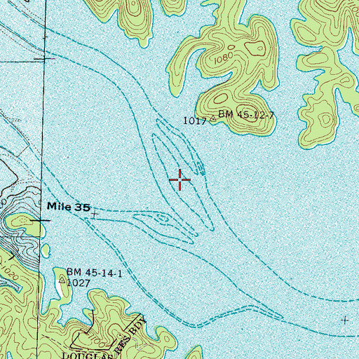 Topographic Map of Harrison Islands (historical), TN
