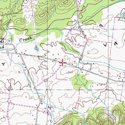 Topographic Map of Lucilla (historical), TN