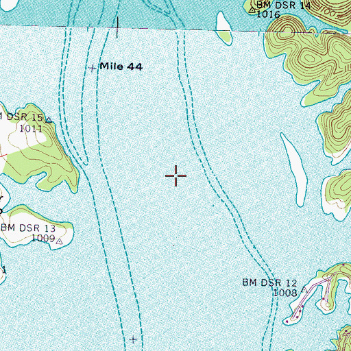 Topographic Map of McMann Island (historical), TN