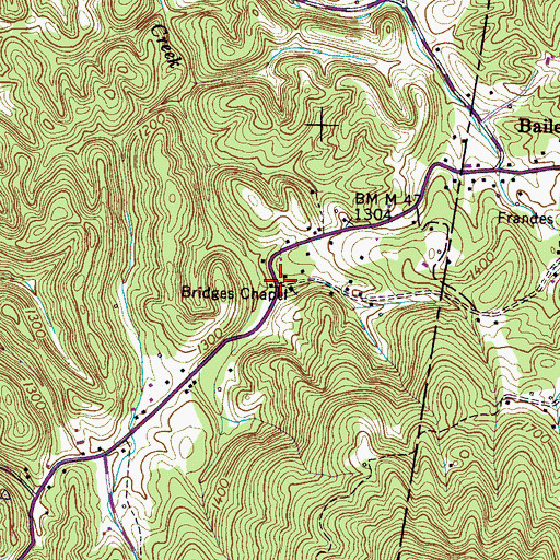 Topographic Map of Promised Land, TN