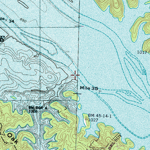Topographic Map of Slatey Branch (historical), TN