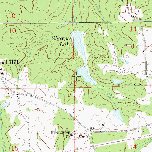 Topographic Map of Sharpe Number 2 Dam, AL