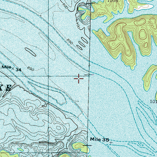 Topographic Map of Zimmerman Island (historical), TN