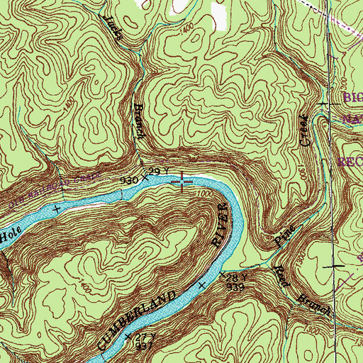 Topographic Map of The Narrows, TN