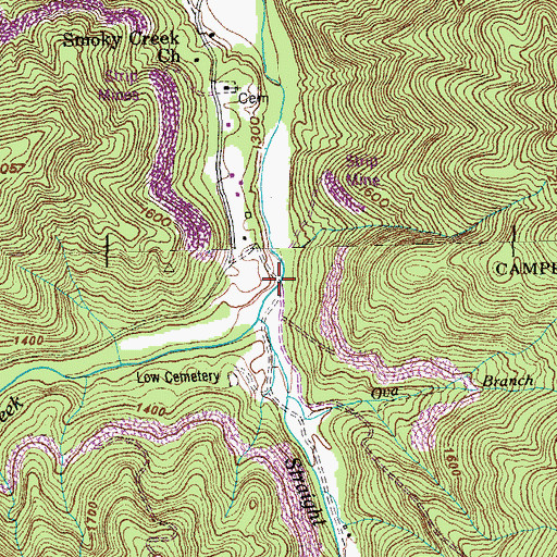 Topographic Map of Newland (historical), TN