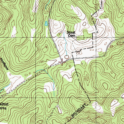 Topographic Map of Forkvale (historical), TN