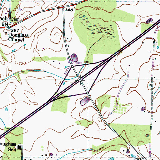 Topographic Map of Interchange 47, TN