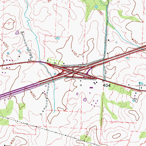Topographic Map of Interchange 66, TN