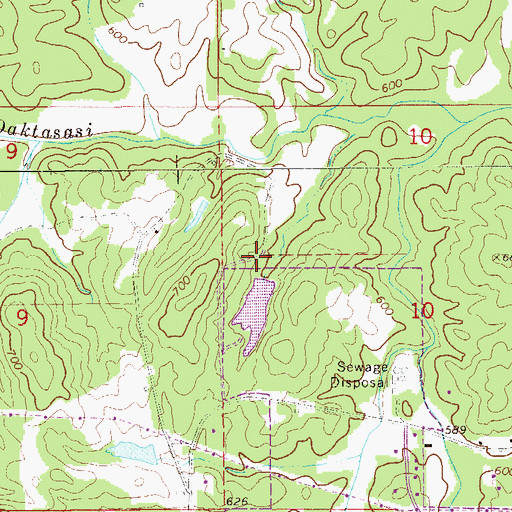 Topographic Map of Cobbs, Allen and Hall Dam, AL