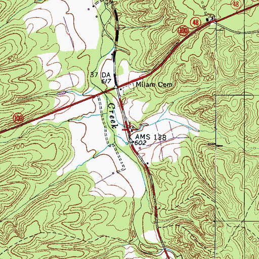 Topographic Map of Carter Hollow, TN
