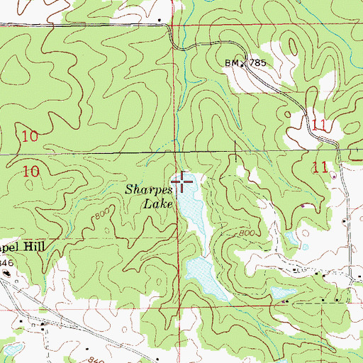 Topographic Map of Sharpe Number 1 Dam, AL