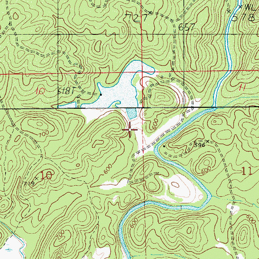 Topographic Map of Elmer Dunnam Dam, AL