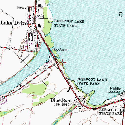 Topographic Map of Campbells Point, TN