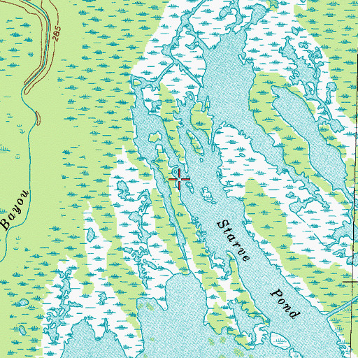 Topographic Map of Grassy Bend, TN