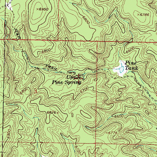 Topographic Map of Upper Pine Spring, AZ