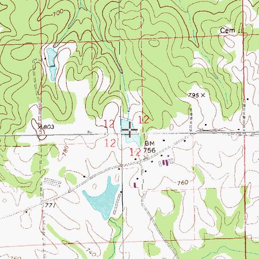 Topographic Map of Edge Lake, AL