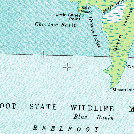 Topographic Map of Half Moon Basin, TN