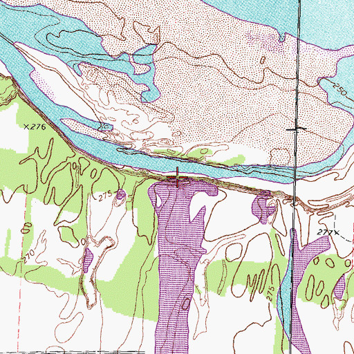 Topographic Map of Hathway Dikes, TN