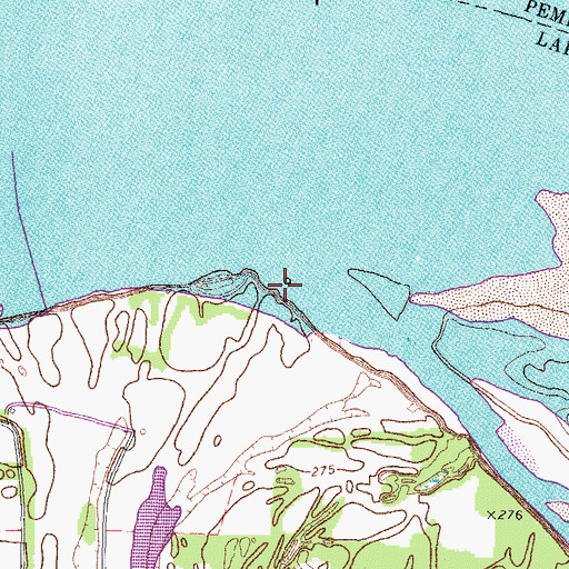 Topographic Map of Hathaway Landing Revetment (historical), TN