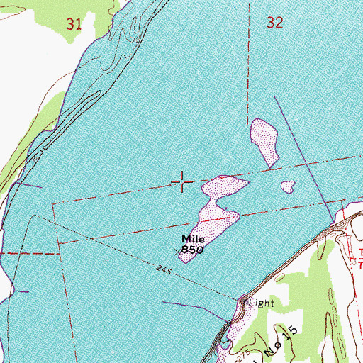 Topographic Map of Little Prairie Bend, TN