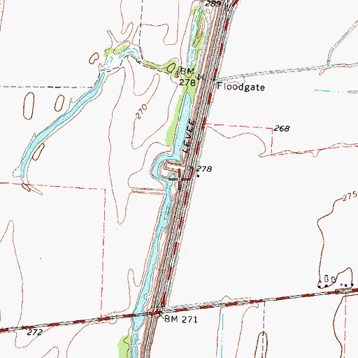Topographic Map of Dike Number Five, TN