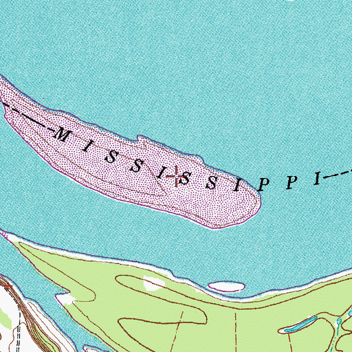 Topographic Map of Slough Bend, TN