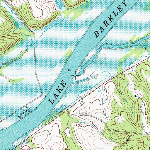 Topographic Map of Bear Creek, TN