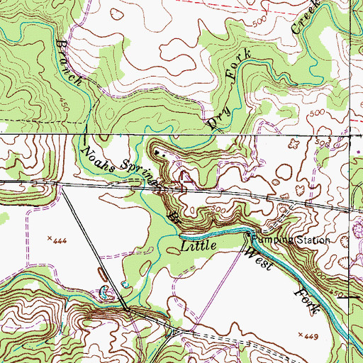Topographic Map of Boiling Springs (historical), TN