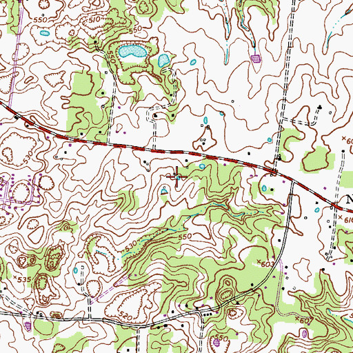 Topographic Map of Chesapeake Estates, TN