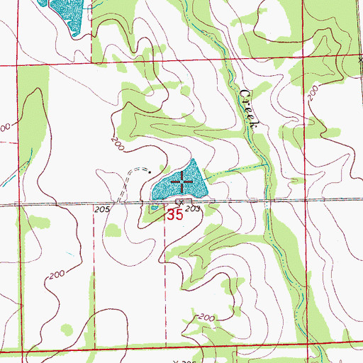 Topographic Map of Johnstons Lake, AL
