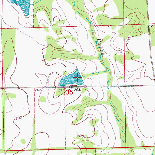 Topographic Map of Johnstons Dam, AL