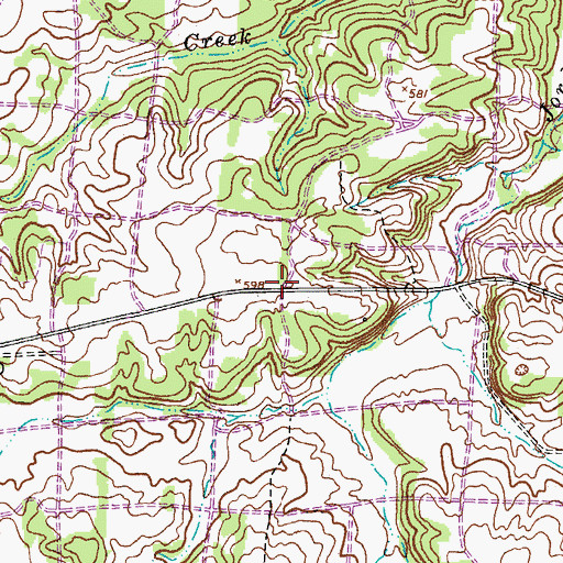 Topographic Map of Jordan Springs (historical), TN