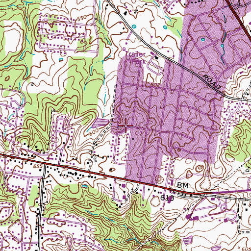 Topographic Map of Morrison Estates, TN