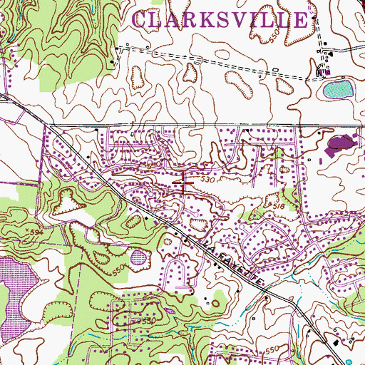 Topographic Map of North Haven, TN
