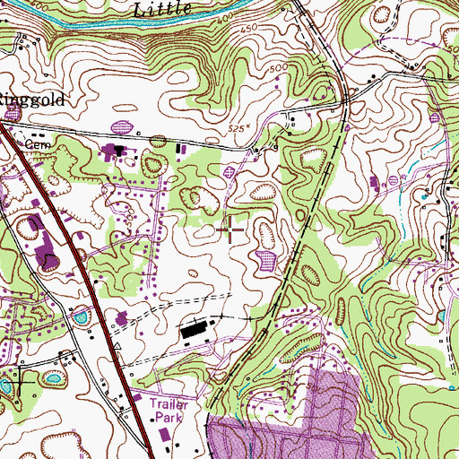 Topographic Map of North Park, TN