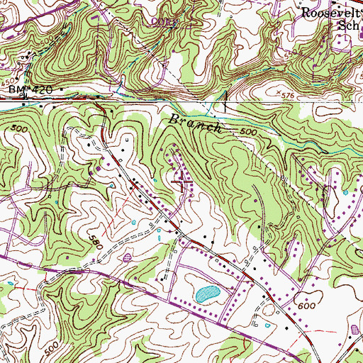 Topographic Map of Rotary Hills, TN